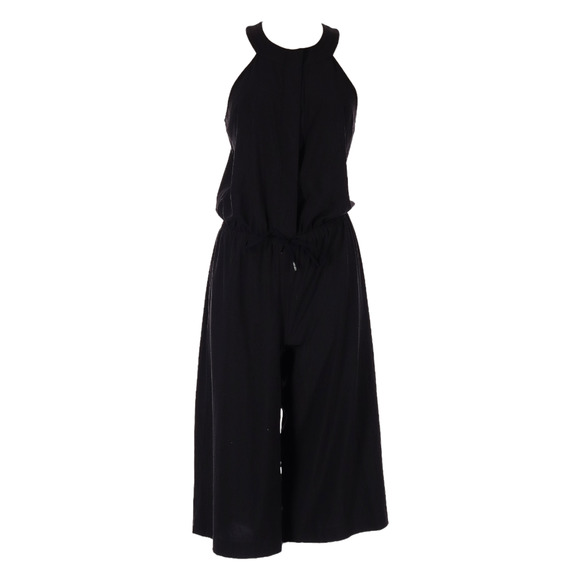 Athleta Pants - Athleta Size 10 Jumpsuit Black Romper Sleeveless Cropped Keyhole Back Pocket 153